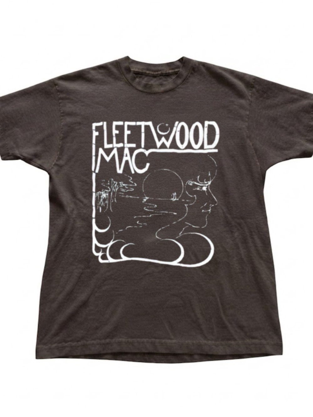 Fleetwood Mac Graphic Tee Dark Brown Cotton Gildan T-Shirt